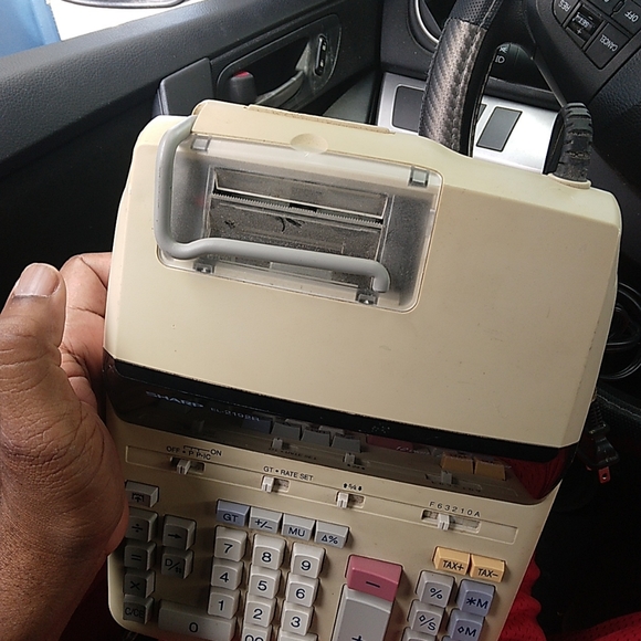 Sharp EL-2192R Adding Machine 12 Digit Calculator 2 Color Printer Tested - Picture 2 of 2